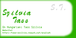 szilvia tass business card